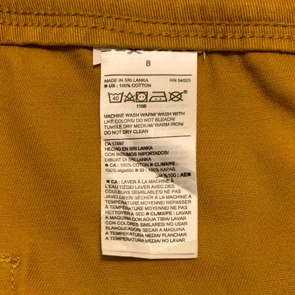 Old Navy mini button front skirt, mustard brown, Size 8 - Picture 5 of 7